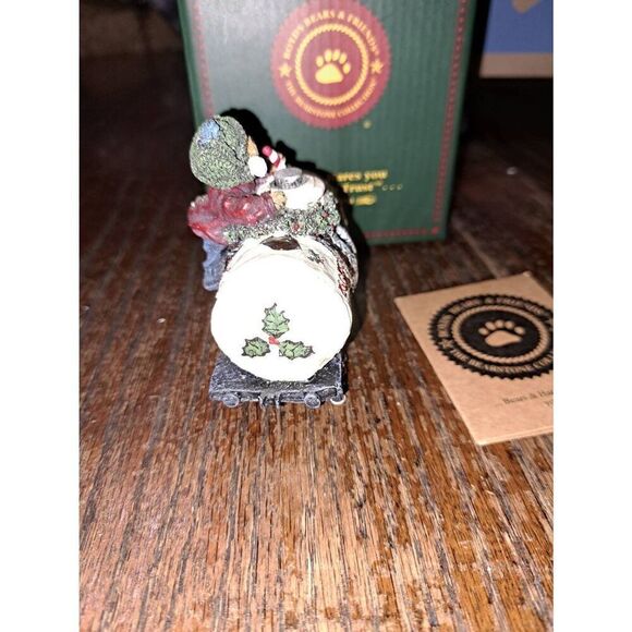 Vintage 2002 Boyds Bears Sippy Longstraw Eggnog Express 2487 Christmas Train - Picture 6 of 7